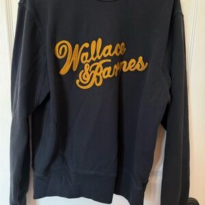 Wallace & Barnes navy blue crew neck sweatshirt